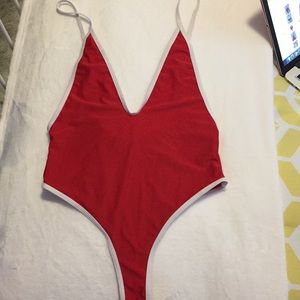 High leg cheeky one piece